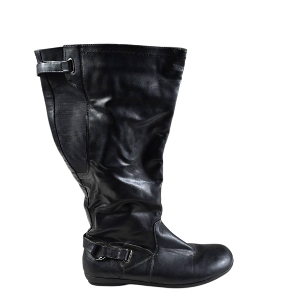 avenue Black Riding Over the Knee Boots - Picture 1 of 6